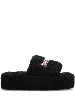 Balenciaga logo-embroidered platform sandals - 1096