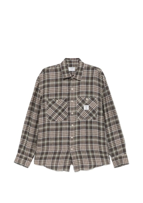 Roy Rogers patch-pocket checked shirt - Neutrals
