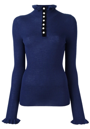 Philosophy Di Lorenzo Serafini buttoned neck jumper - Blue