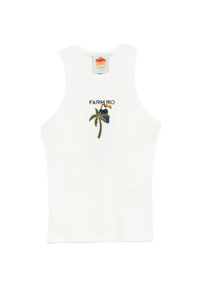 FARM Rio embroidered tank top - White