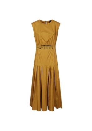 PINKO cut-out pleated dress - Brown