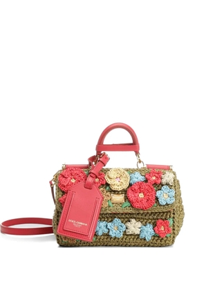 Dolce & Gabbana My Sicily raffia crochet tote bag - Green