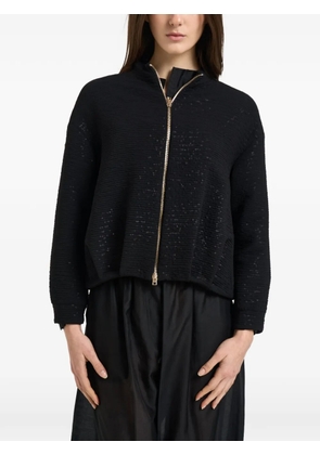 Herno textured embellished jacket - Black