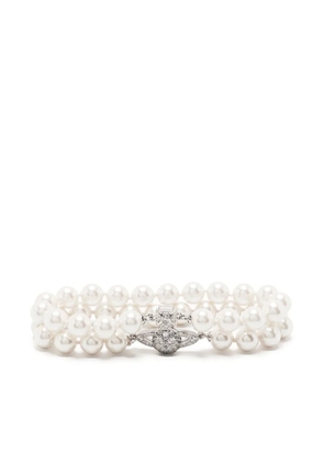 Vivienne Westwood Orb-charm pearl bracelet - White