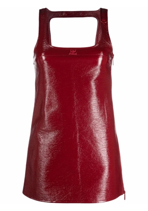 Courrèges sleeveless vinyl mini dress - Red