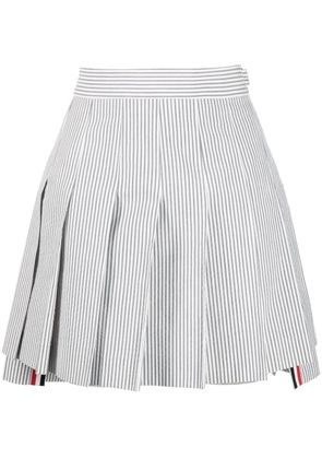 Thom Browne pinstriped pleated mini skirt - Grey