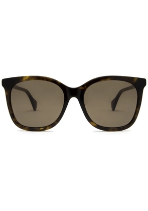 Gucci Eyewear GG cat-eye frame sunglasses - Brown