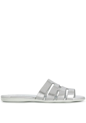 Hogan flat metallic sandals - Silver