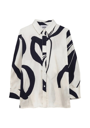 ALPHA STUDIO graphic print shirt - Neutrals