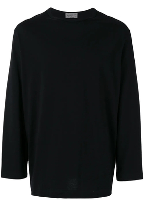 Yohji Yamamoto logo print sweatshirt - Black