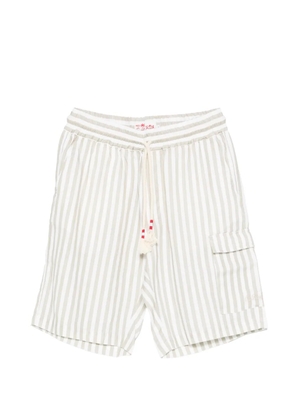 MC2 Saint Barth Marseille striped pocket shorts - White