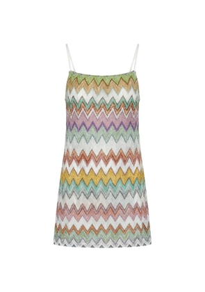 Missoni zig-zag mini dress - White
