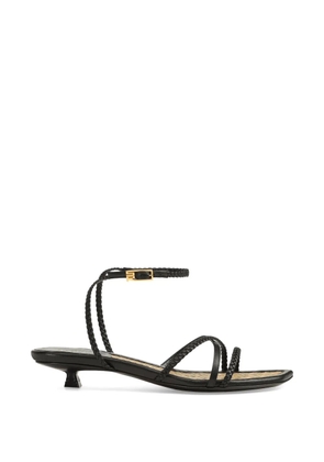 Sergio Rossi Braid straped sandals - Black
