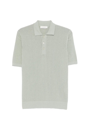 LUIGI GENTILE open-knit polo shirt - Green