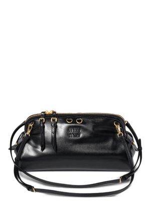 Miu Miu Caprice shiny leather clutch - Black
