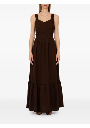 LIU JO ruffled maxi dress - Brown