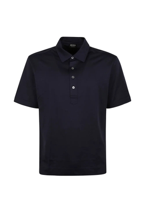 Zegna buttoned polo shirt - Blue
