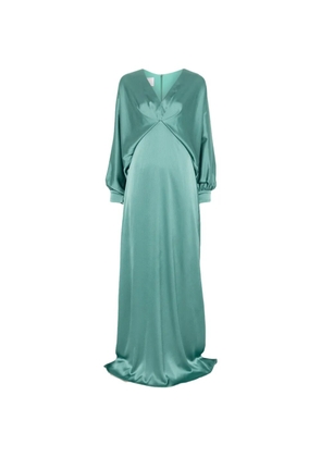 AIRE V-neck gathered maxi dress - Green
