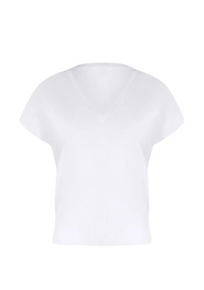 DONDUP V-neck ribbed T-shirt - White