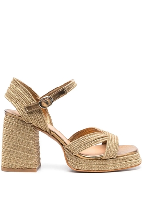Castañer 100mm platform sandals - Gold