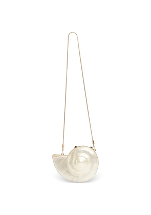 Simkhai Marion shell clutch bag - White