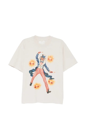 Melt graphic-print T-shirt - Neutrals