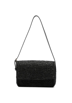 Manebi woven leather shoulder bag - Black