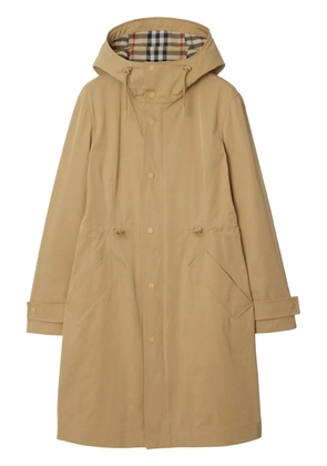 Burberry Hooded Parka - Neutrals