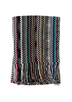 Missoni chevron fringed scarf - Black