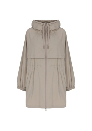 Herno hooded zip-up parka coat - Neutrals