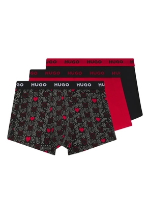 HUGO logo cotton boxers (pack of three) - Black