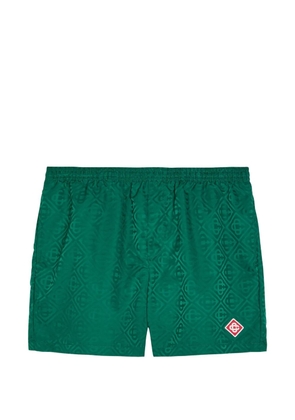 Casablanca jacquard badge shorts - Green