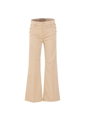 LIU JO logo button flared jeans - Neutrals