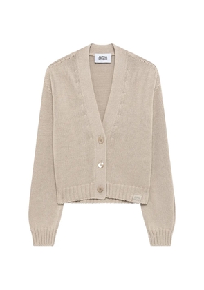ALPHA STUDIO cable-knit button cardigan - Neutrals