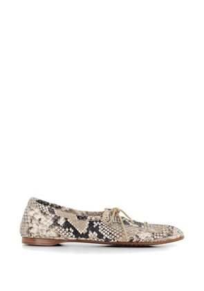 Alexander Hotto snakeskin-print slippers - Neutrals