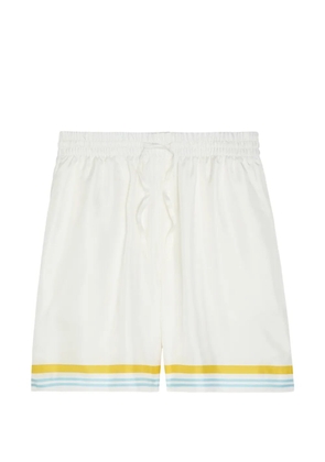 Casablanca striped graphic track shorts - Neutrals