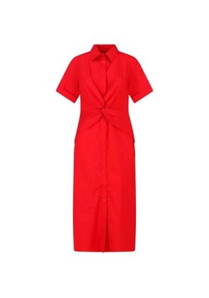 Lauren Ralph Lauren knot shirt dress - Red