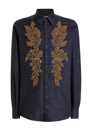 Dolce & Gabbana Martini floral-embroidered shirt - Blue