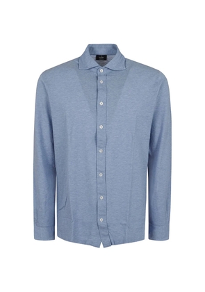 Barba buttoned cotton shirt - Blue