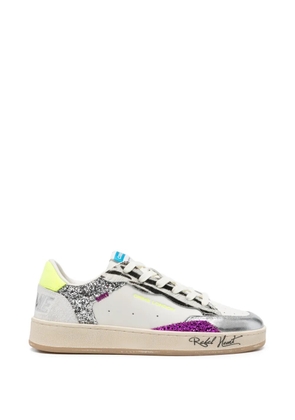 Crime London Chelsea glitter-embellished sneakers - White