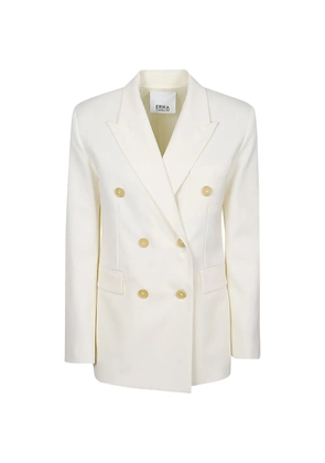 Erika Cavallini Alberta twill blazer - Neutrals