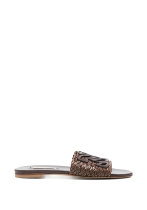 Casadei braided sandals - Brown