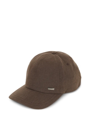 Herno linen panelled hat - Brown