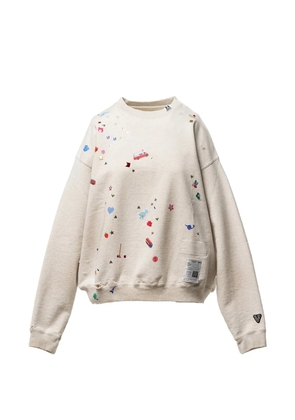 Maison MIHARA YASUHIRO sticker printed sweatshirt - Neutrals