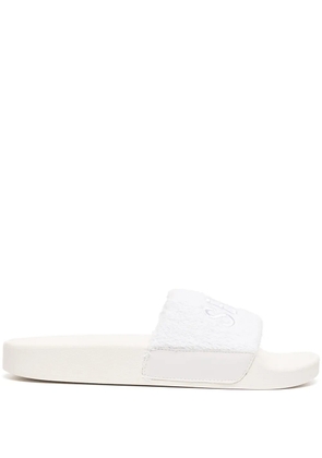 Senso Elly logo-embroidered slides - White