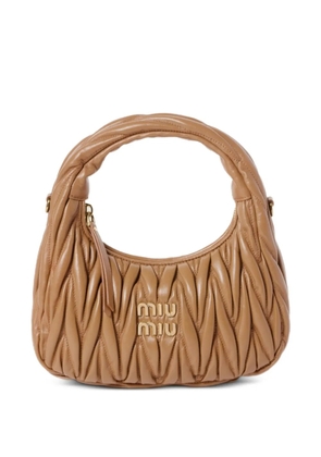 Miu Miu Wander matelassé nappa leather bag - Neutrals