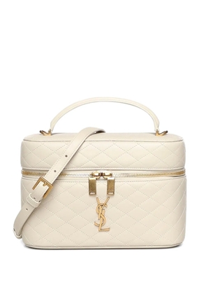 Saint Laurent large Gaby quilted leather vanity bag - Neutrals