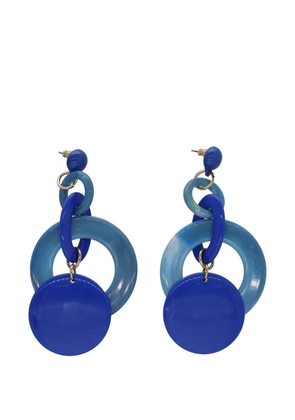 Enrico Coveri Vintage circle earrings - Blue