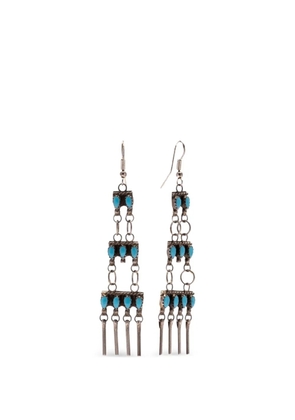 Fortela turquoise drop earrings - Silver