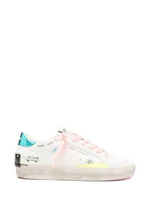Crime London Sk8 Deluxe sunset rebel sneakers - White